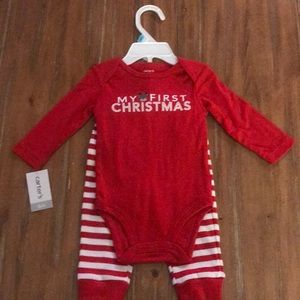 Carters My First Christmas matching set